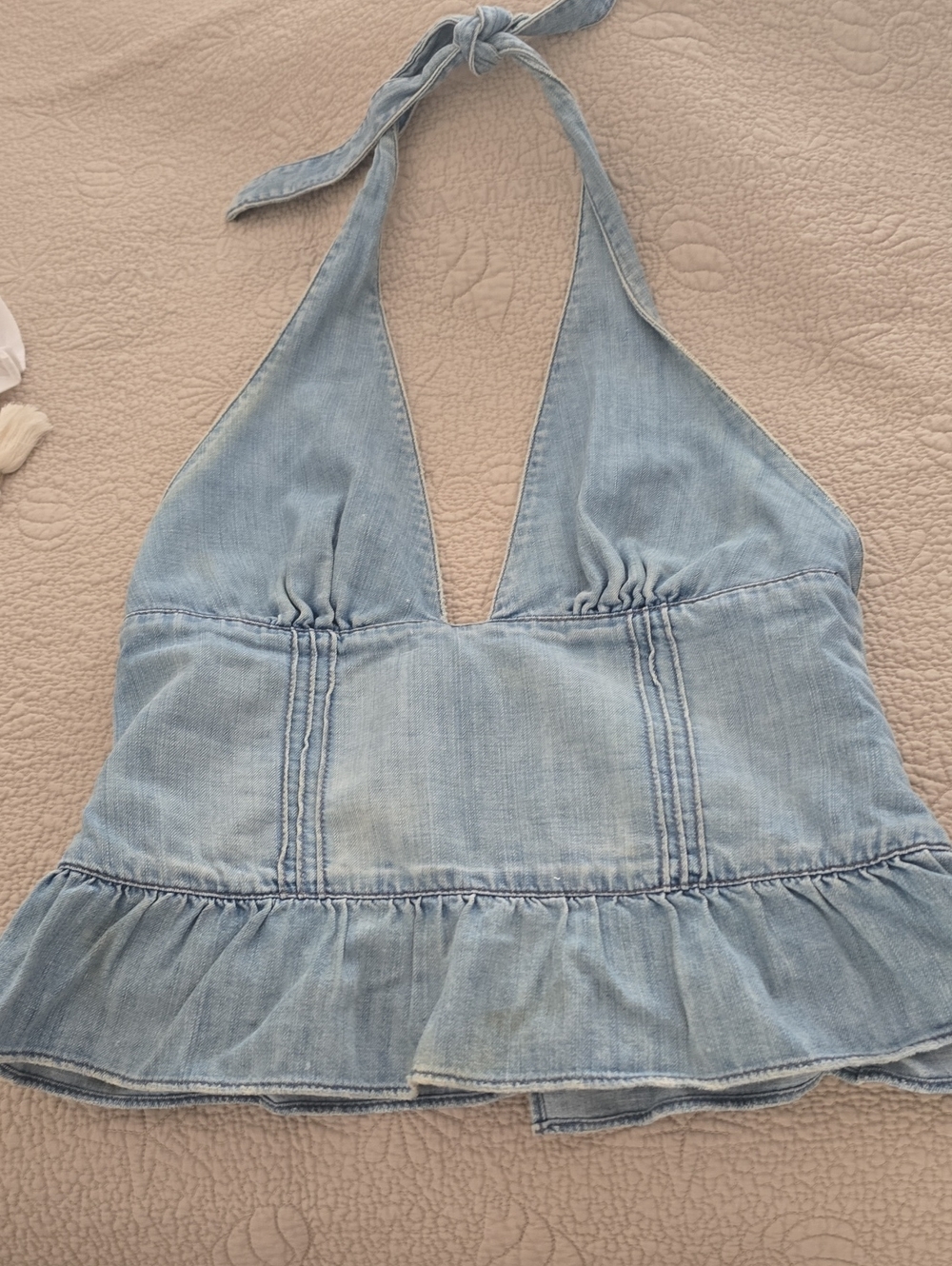 Light Blue Denim Halter Top - Brand: Joie